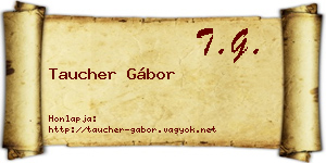 Taucher Gábor névjegykártya