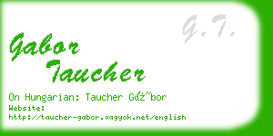 gabor taucher business card